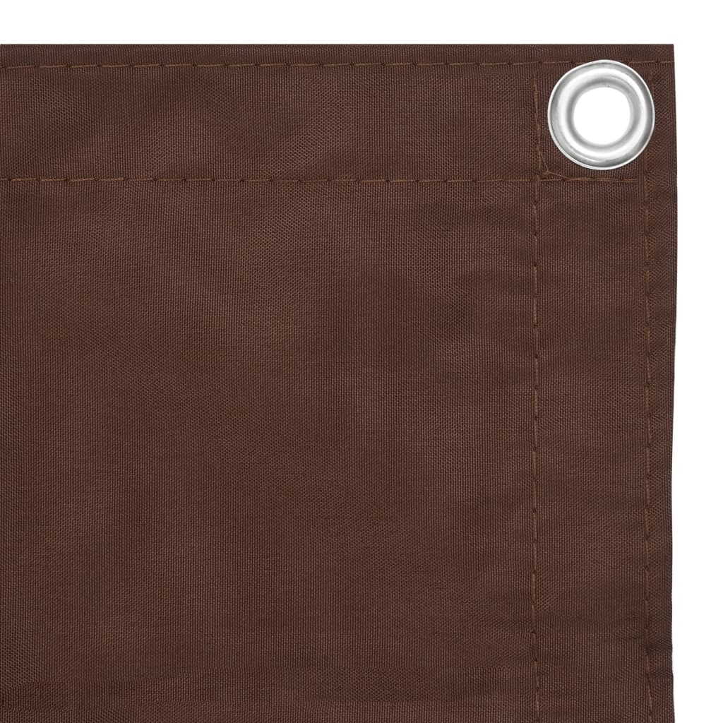 vidaXL Pantalla de Balcón Tejido Oxford Impermeable 90x500 cm Marrón - Image 6 of 15