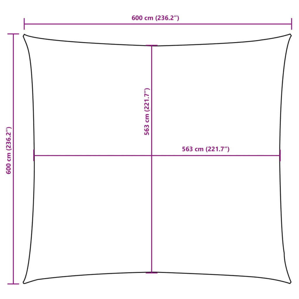 vidaXL Square Sun Shade Sail, 3x3 m, PU Coated Oxford Fabric, Anthracite - Image 36 of 36