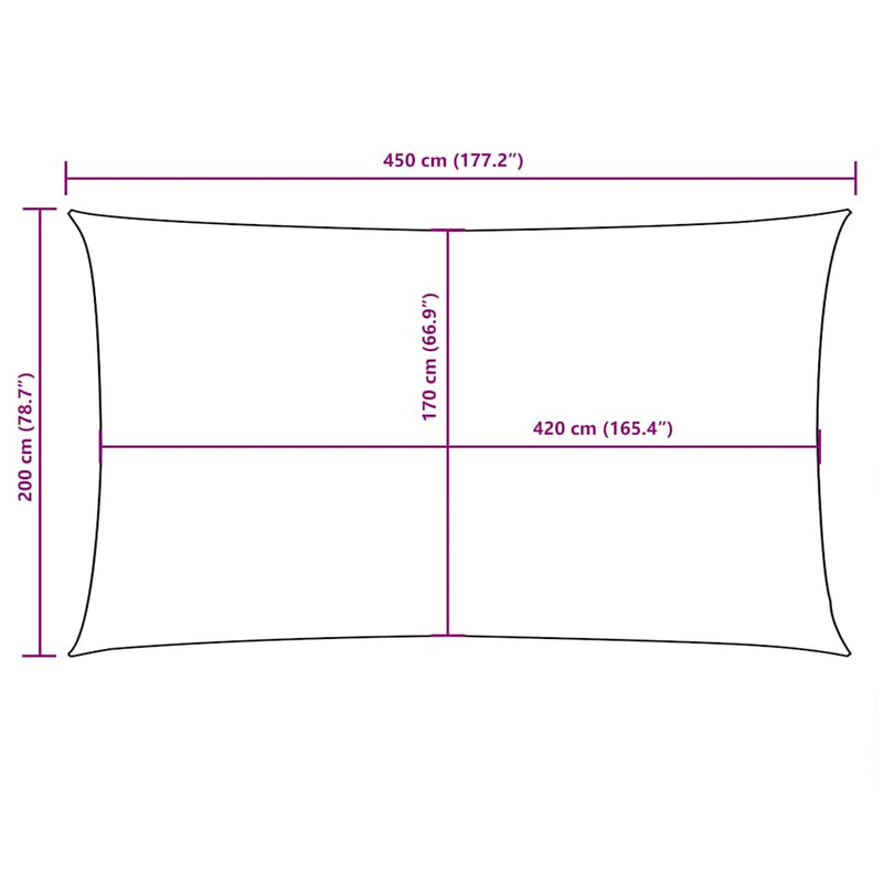 vidaXL Rectangular Oxford Fabric Sail Shade 2 x 2.5 m Anthracite - Image 129 of 135