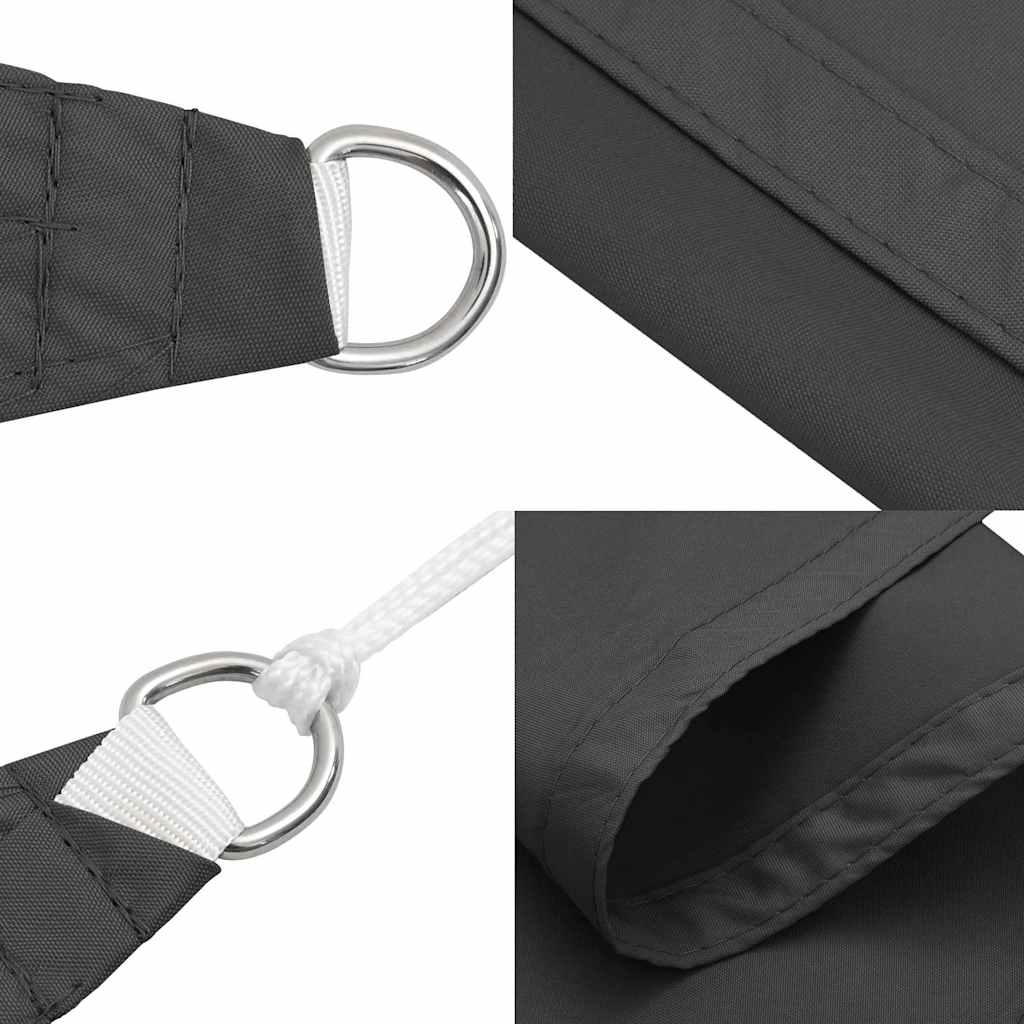 vidaXL Rectangular Oxford Fabric Sail Shade 2 x 2.5 m Anthracite - Image 86 of 135