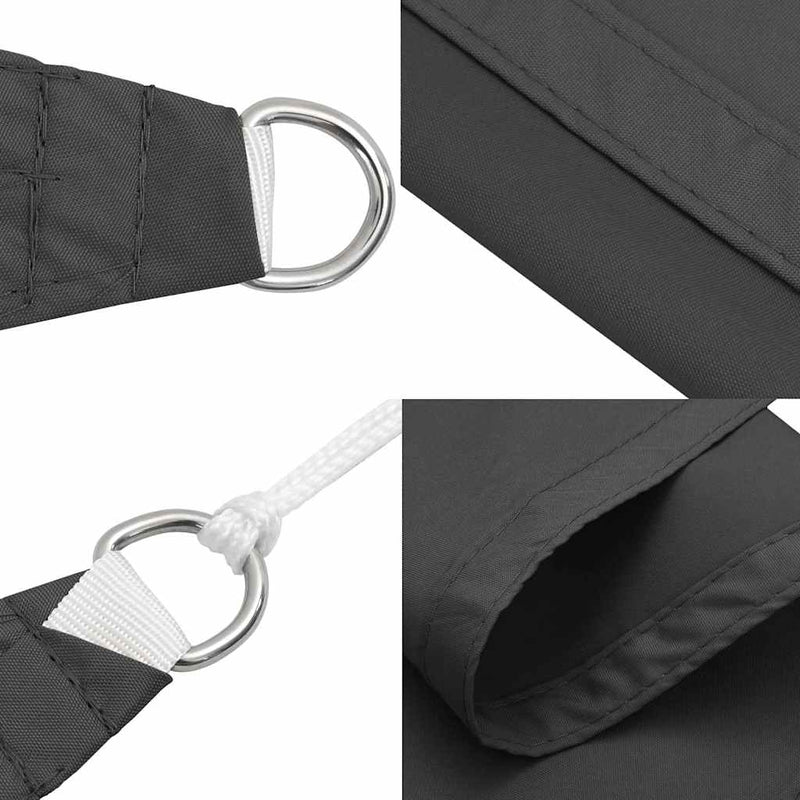 vidaXL Rectangular Oxford Fabric Sail Shade 2 x 2.5 m Anthracite - Image 86 of 135