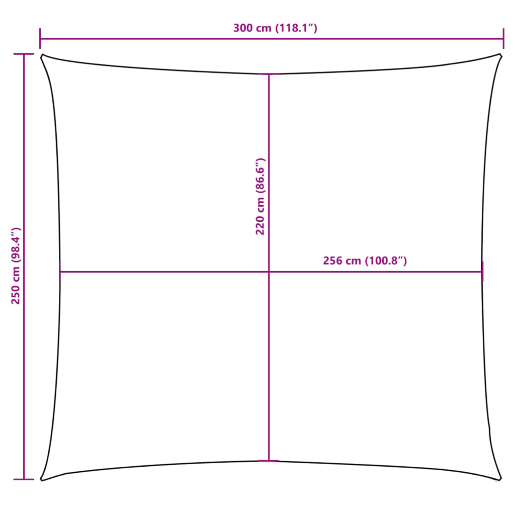 Parasole a Vela Rettangolare in Tessuto Oxford 2,5×3 m Antracite - Image 25 of 36