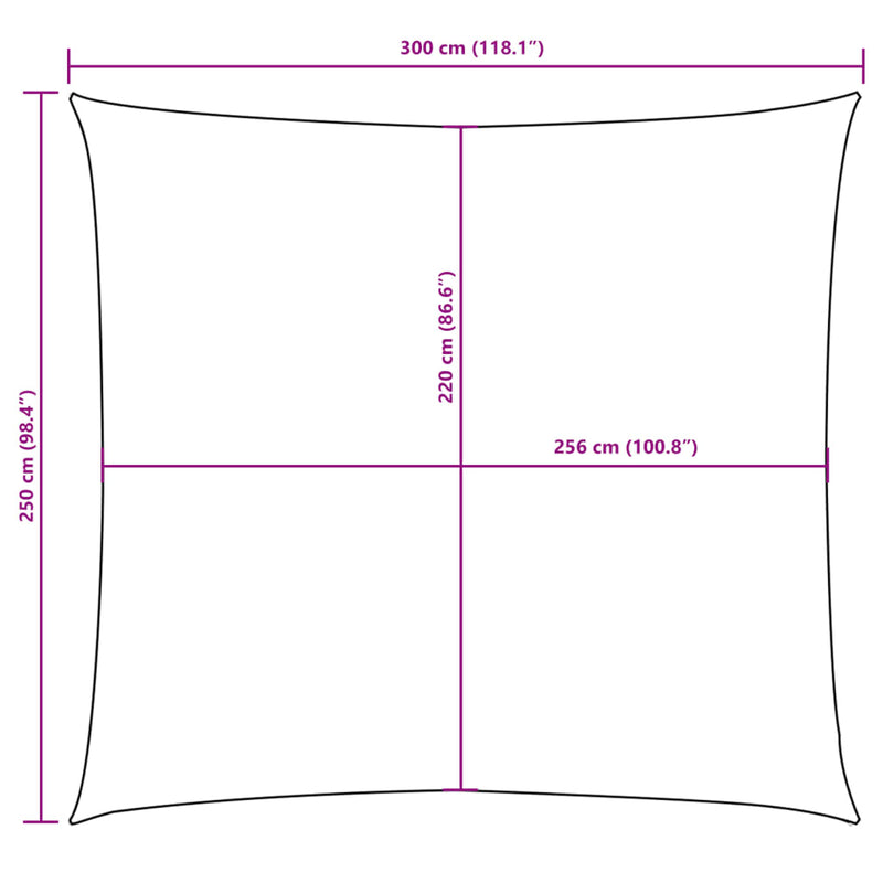 Parasole a Vela Rettangolare in Tessuto Oxford 2,5×3 m Antracite - Image 25 of 36