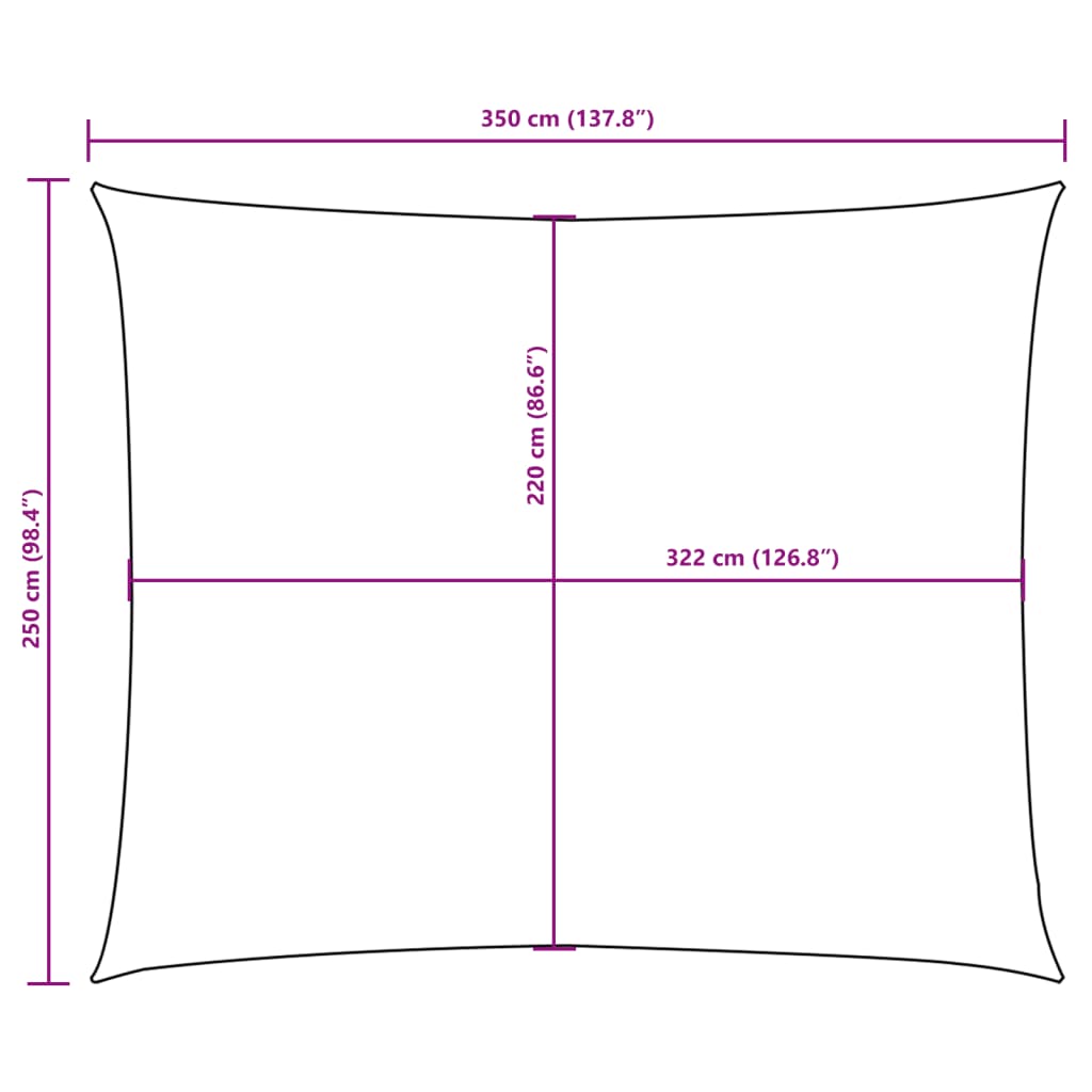 Parasole a Vela in Tessuto Oxford 2,5×3,5 m Antracite - Image 23 of 36