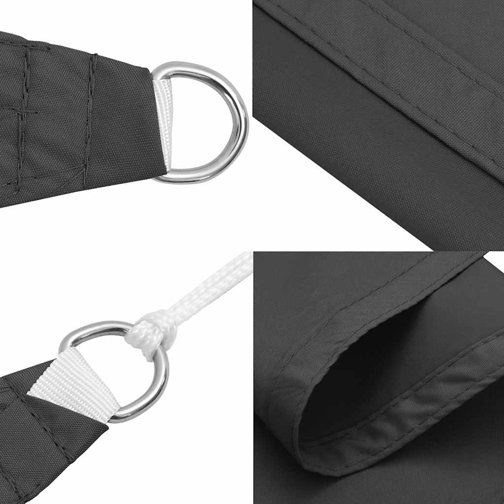 vidaXL 3x3x3 m Anthracite Oxford Fabric Triangular Shade Sail - Image 17 of 27