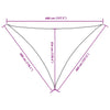 Parasole a Vela Triangolare Oxford 3×4×5 m Antracite - Image 27 of 27