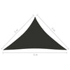 vidaXL Parasole a Vela Oxford Triangolare 5x5x6 m Antracite - Image 18 of 27