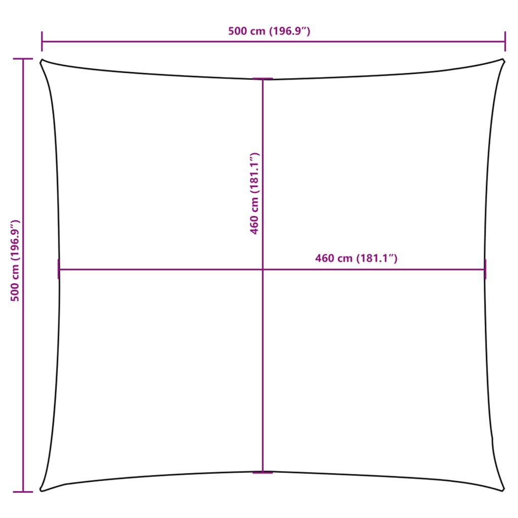 vidaXL Square Sun Shade Sail, Oxford Fabric, 2.5x2.5 m, Beige - Image 27 of 27
