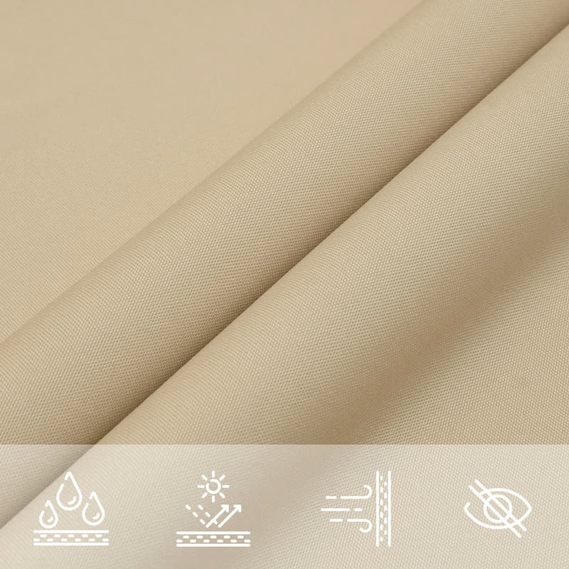 vidaXL Toldo de Vela de Tela Oxford Cuadrado 6x6 m Beige - Image 13 of 18