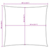 vidaXL Toldo de Vela de Tela Oxford Cuadrado 6x6 m Beige - Image 18 of 18
