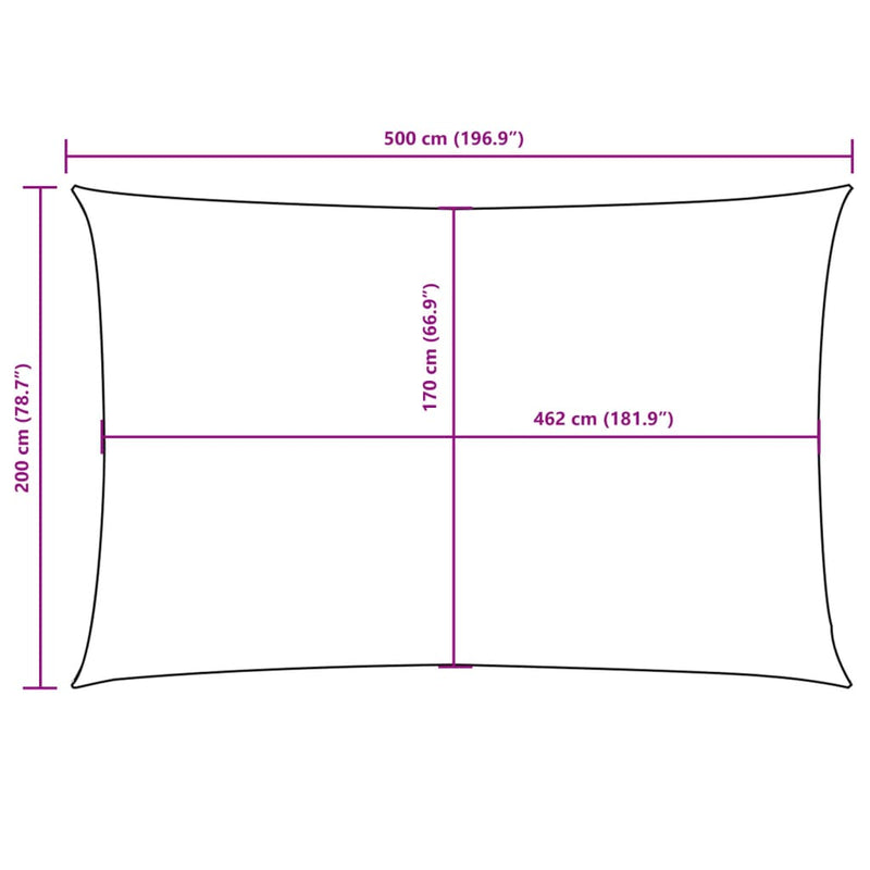 Parasole a Vela Tessuto Oxford rivestito in PU Rettangolare 6×5 m Beige - Image 23 of 36