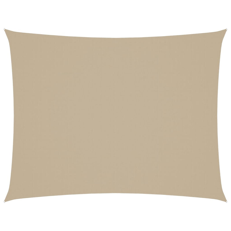 vidaXL Oxford Rectangular Sail Shade, PU Coated Fabric, 3x4 m, Beige - Image 13 of 90
