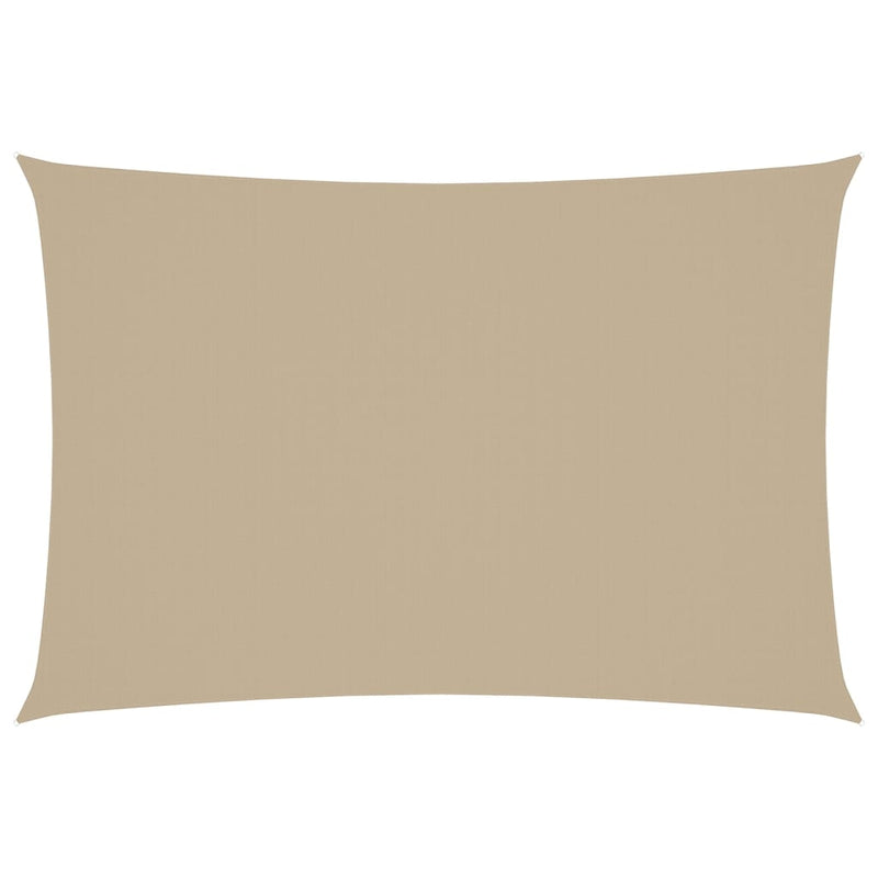 vidaXL Oxford Rectangular Sail Shade, PU Coated Fabric, 3x4 m, Beige - Image 14 of 90