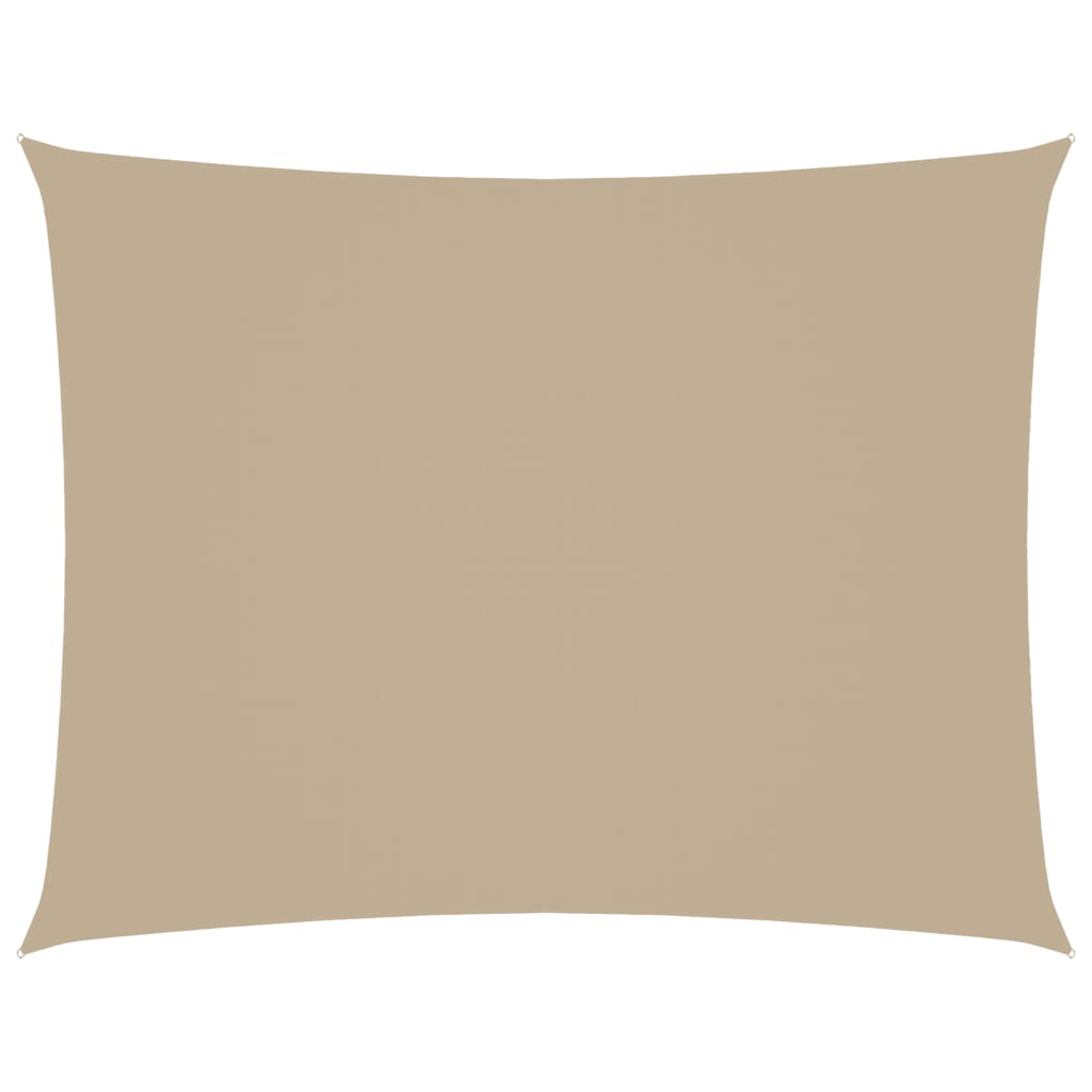 vidaXL Oxford Rectangular Sail Shade, PU Coated Fabric, 3x4 m, Beige - Image 12 of 90