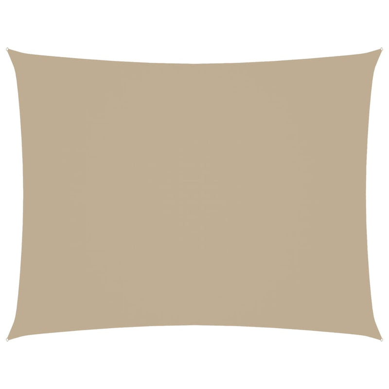vidaXL Oxford Rectangular Sail Shade, PU Coated Fabric, 3x4 m, Beige - Image 12 of 90
