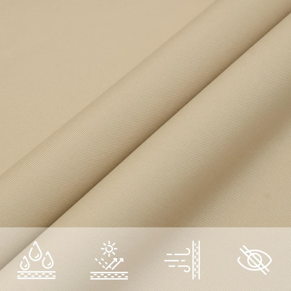vidaXL Oxford Rectangular Sail Shade, PU Coated Fabric, 3x4 m, Beige - Image 65 of 90