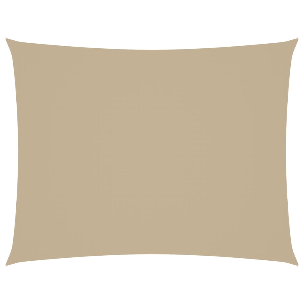 vidaXL Oxford Rectangular Sail Shade, PU Coated Fabric, 3x4 m, Beige - Image 18 of 90