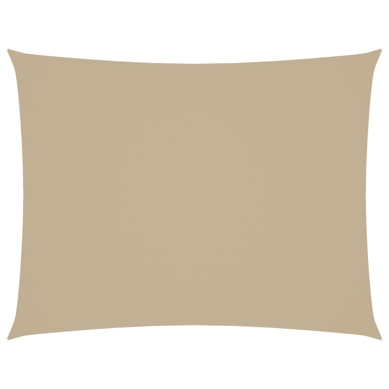 vidaXL Oxford Rectangular Sail Shade, PU Coated Fabric, 3x4 m, Beige - Image 18 of 90