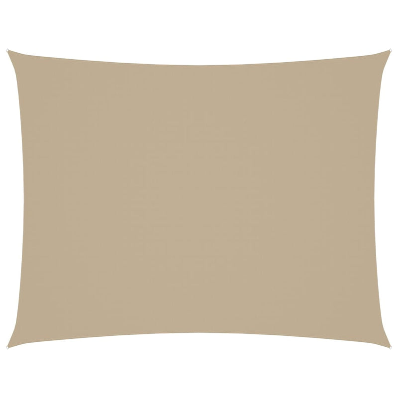 vidaXL Oxford Rectangular Sail Shade, PU Coated Fabric, 3x4 m, Beige - Image 11 of 90