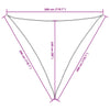 vidaXL Triangular Sun Shade Sail, Oxford PU Fabric, 3x3x3 m, Beige - Image 35 of 43