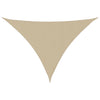 vidaXL Triangular Sun Shade Sail, Oxford PU Fabric, 3x3x3 m, Beige - Image 8 of 43