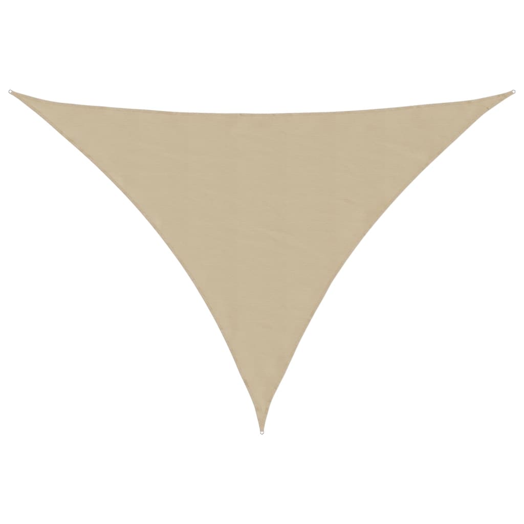 vidaXL Triangular Sun Shade Sail, Oxford PU Fabric, 3x3x3 m, Beige - Image 8 of 43