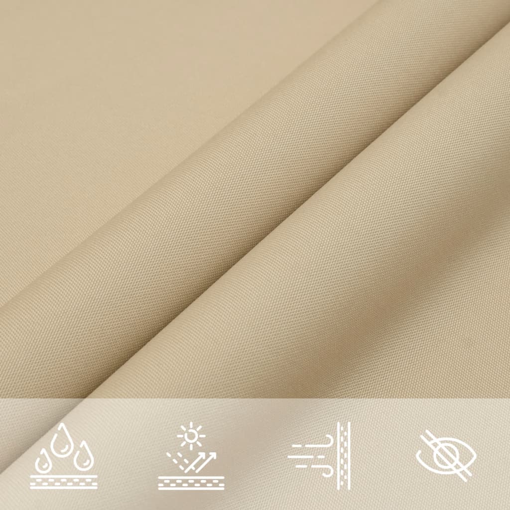 vidaXL Toldo de Vela Oxford Triangular 3x4x5 m Beige - Image 12 of 27