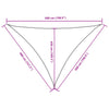 vidaXL Toldo de Vela Oxford Triangular 3x4x5 m Beige - Image 25 of 27