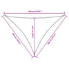 vidaXL Parasol de Vela Triangular 5x6x6 m Tejido Oxford Beige - Image 36 of 36