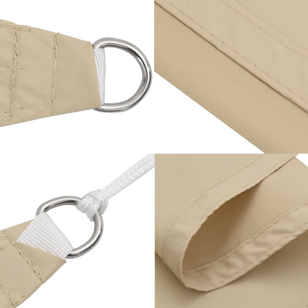 Parasole a Vela Triangolare in Tessuto Oxford 4×5×6,4 m Beige - Image 20 of 40