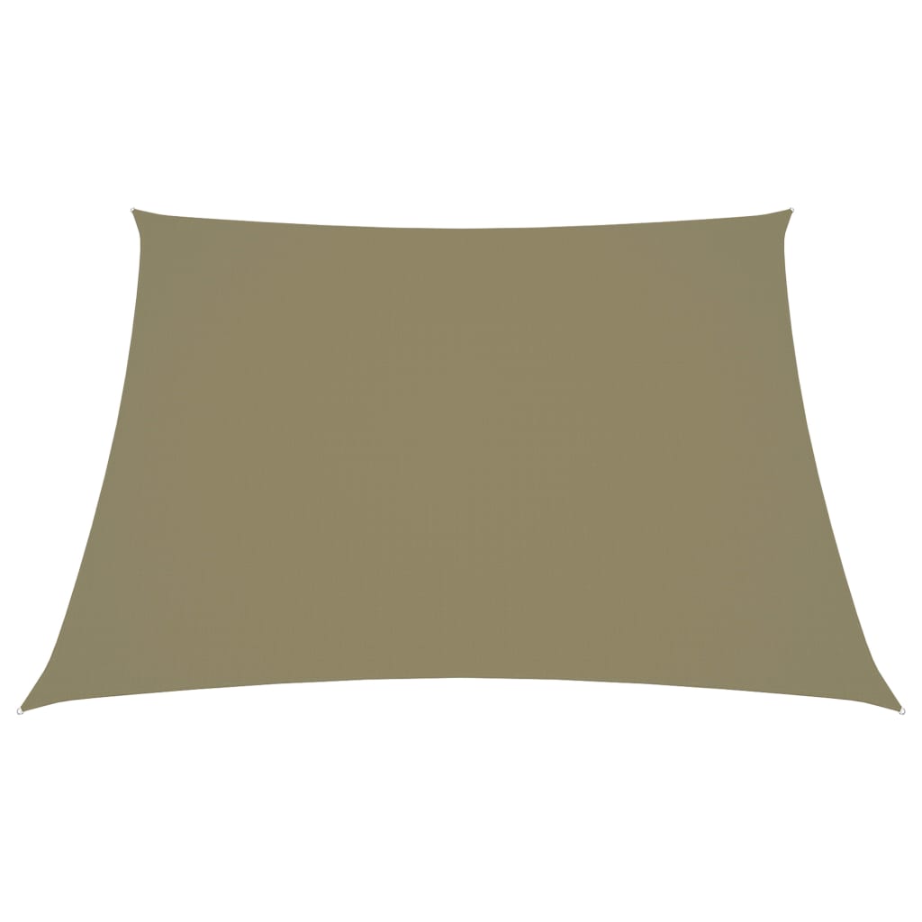 vidaXL Toldo vela trapezoidal de tela Oxford 2/4x3 m Beige - Image 1 of 4