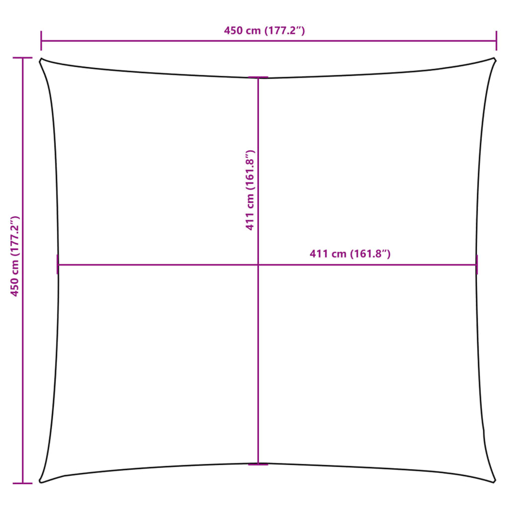 vidaXL Toldo Vela Cuadrado de Tejido Oxford 4,5 x 4,5 m Crema - Image 9 of 9