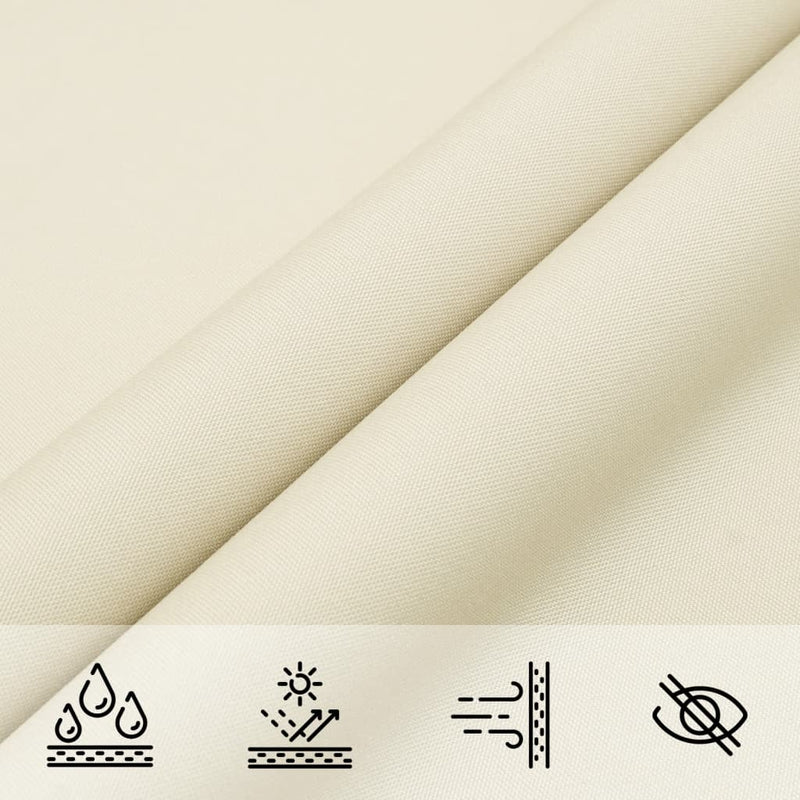 vidaXL Oxford Fabric Sail Shade, 2 x 2.5 m, Cream - Image 79 of 117