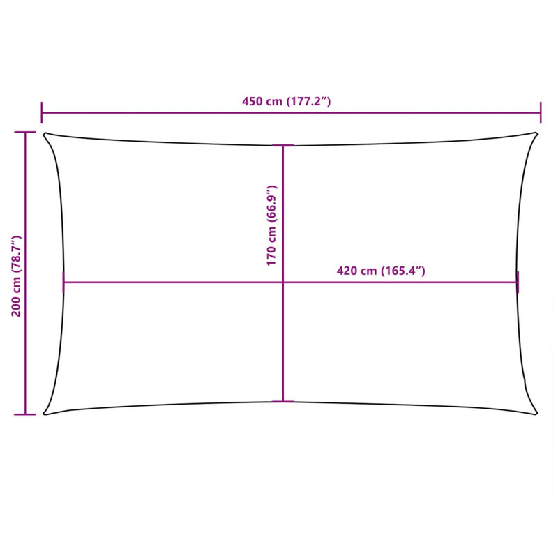 vidaXL Parasole a Vela Oxford Rettangolare 2,5x4,5 m Crema - Image 95 of 101