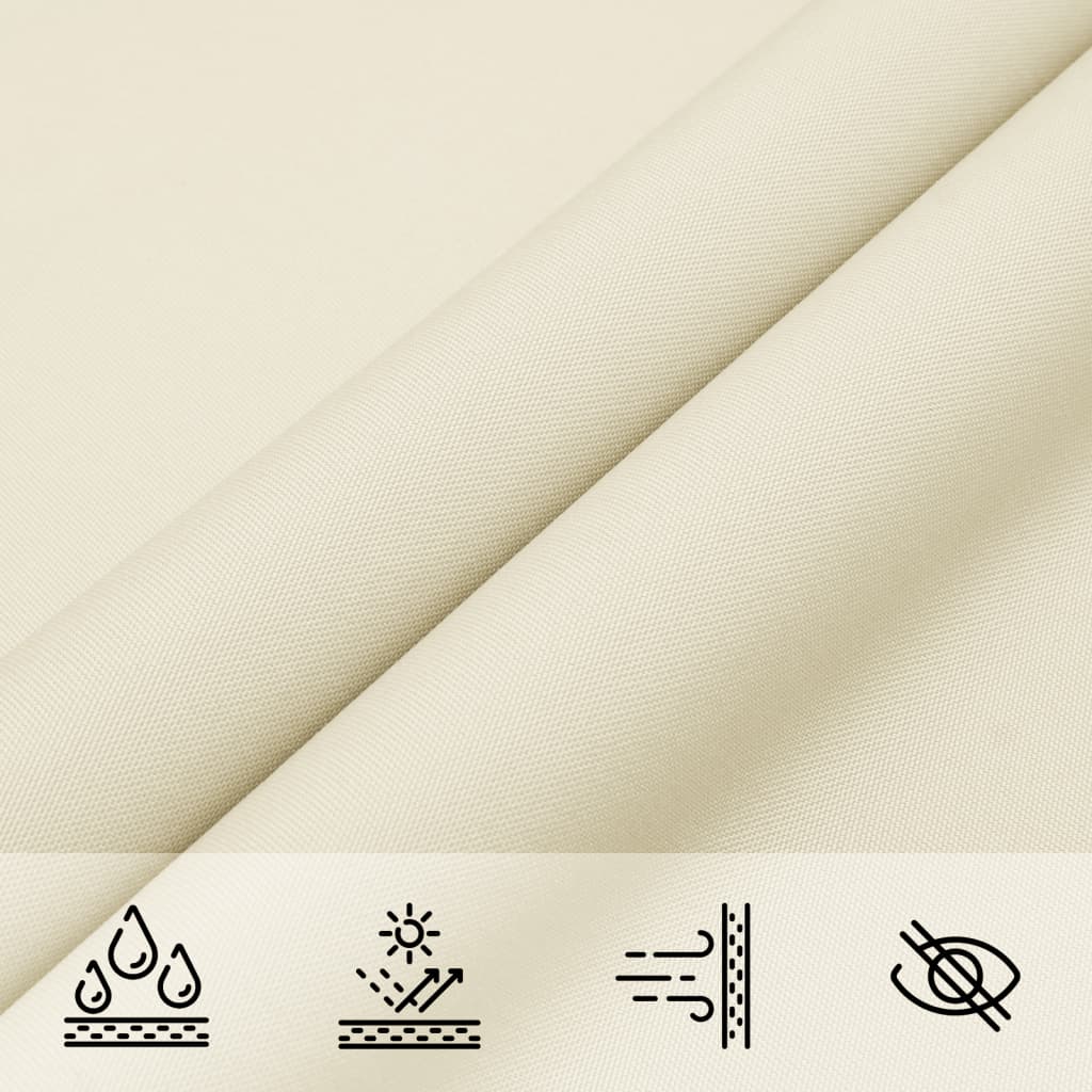 Parasole a Vela in Tessuto Oxford Rettangolare 3×4,5 m Crema - Image 18 of 36
