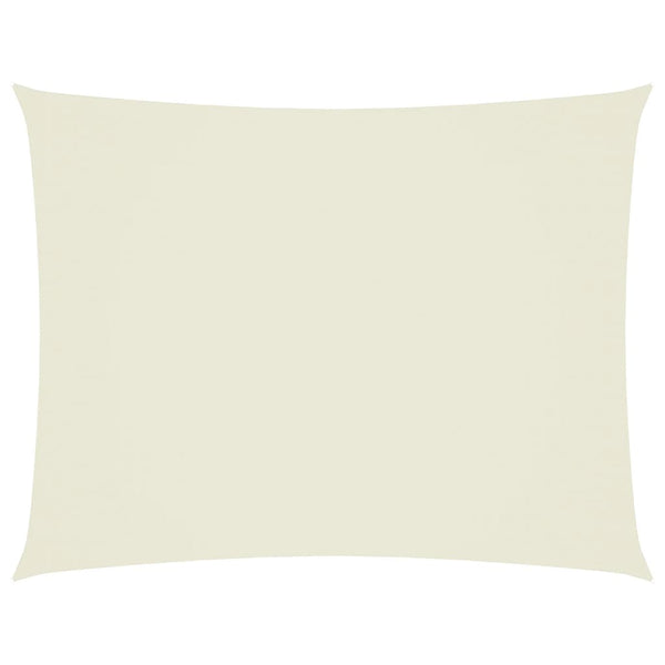 Parasole a Vela Rettangolare in Tessuto Oxford Rivestito in PU 3,5x5 m Crema - immagine 2 | SolPatio