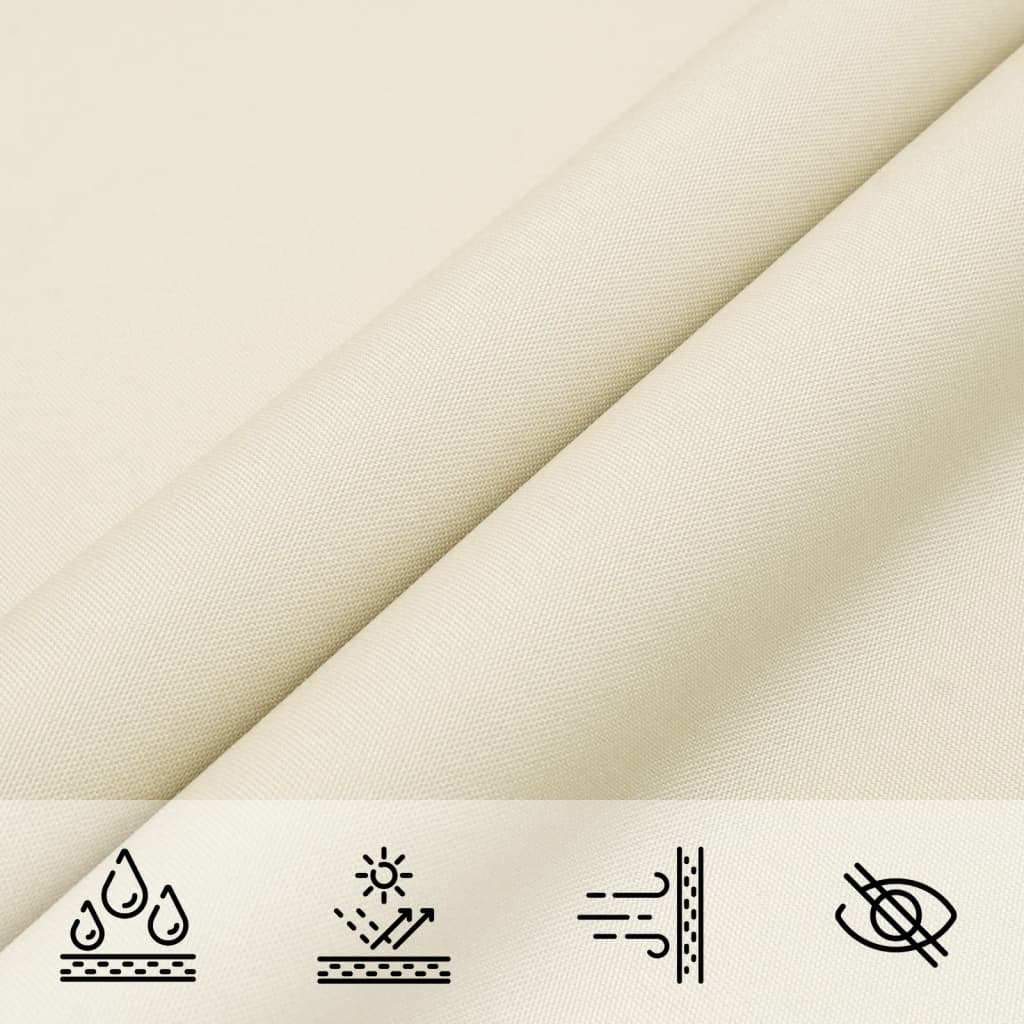 Toldo vela rectangular vidaXL de tela Oxford con revestimiento de PU 3,5x5 m crema - Image 7 of 9