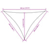 vidaXL Toldo de Vela Oxford Triangular 2,5x2,5x3,5 m Crema - Image 9 of 9