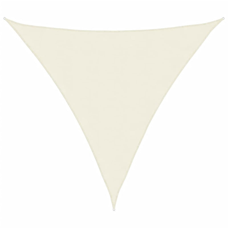 Toldo Vela Triangular vidaXL de Tela Oxford 3x3x3 m Crema - Image 8 of 36