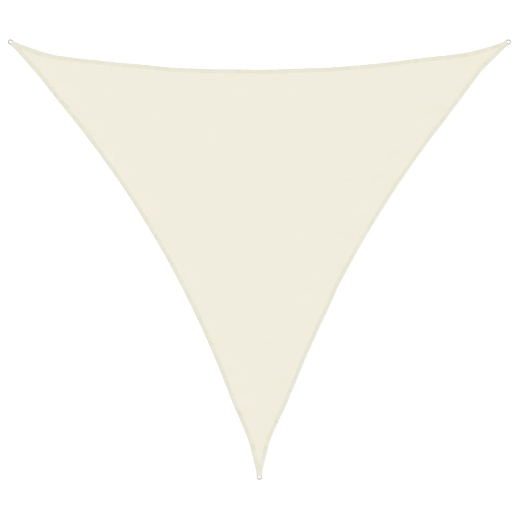 Parasole a Vela Triangolare in Tessuto Oxford 4×4×4 m Crema - Image 4 of 37