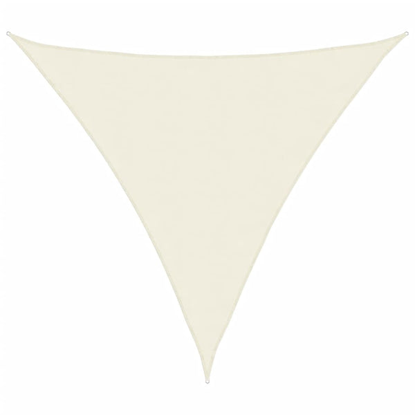 Parasole a Vela in Tessuto Oxford Triangolare 6x6x6 m Crema - immagine 2 | SolPatio