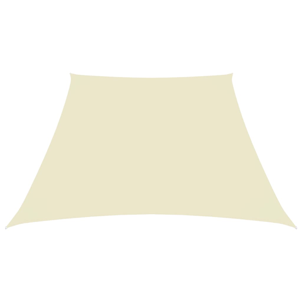 vidaXL Trapezoidal Sail Shade in PU Coated Oxford Fabric 2/4x3 m Cream - Image 1 of 4