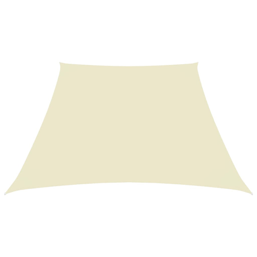 Parasole a Vela Trapezio in Tessuto Oxford Rivestito in PU 2/4x3 m Crema - immagine 1 | SolPatio
