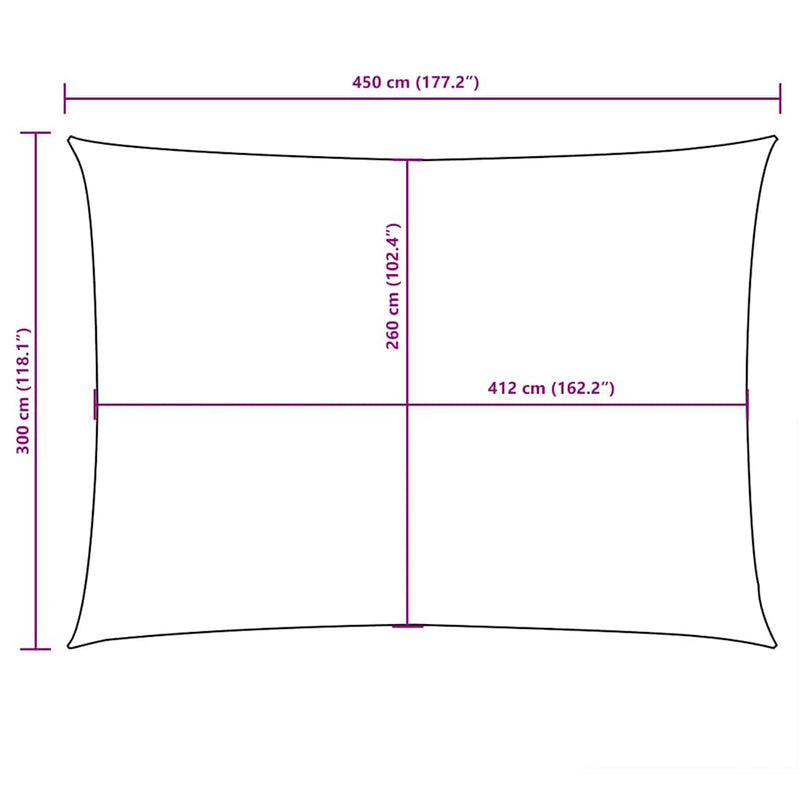 vidaXL Rectangular Oxford Fabric Shade Sail 2x4.5 m White - Image 92 of 99