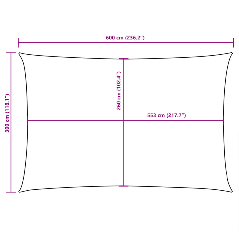 Parasole a Vela Tessuto Oxford Rettangolare 3×6 m Bianco - Image 22 of 35