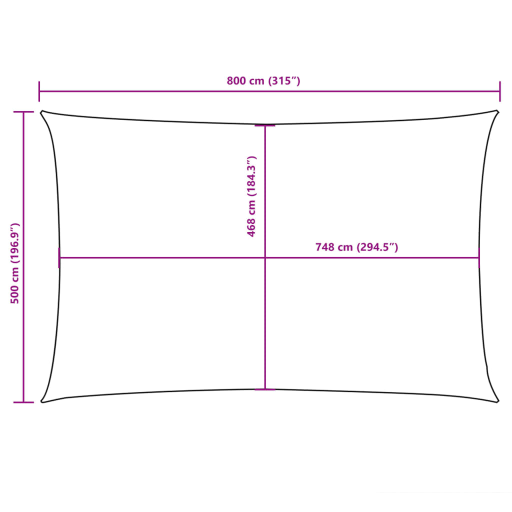vidaXL Rectangular Oxford Fabric Sail Shade 2.5x3 m White - Image 88 of 90
