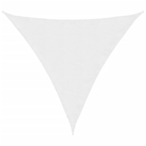 Parasole a Vela Triangolare in Tessuto Oxford Rivestito PU 3,6 x 3,6 x 3,6 m Bianco - immagine 2 | SolPatio