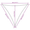 vidaXL Triangular Shade Sail, PU Coated Oxford Fabric, 3.6 x 3.6 x 3.6 m, White - Image 9 of 9