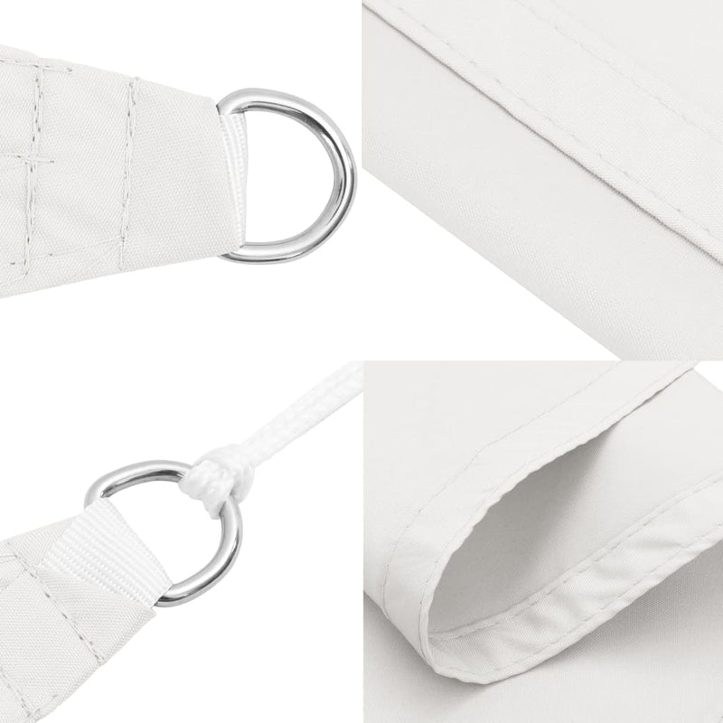 Parasole a Vela Tessuto Oxford Triangolare 4×4×5,8m Bianco - Image 12 of 40