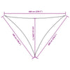 Parasole a Vela Oxford Triangolare 5×6×6 m Bianco - Image 34 of 76